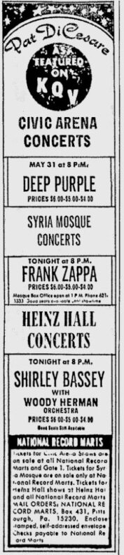 06/05/1973Syria Mosque, Pittsburgh, PA